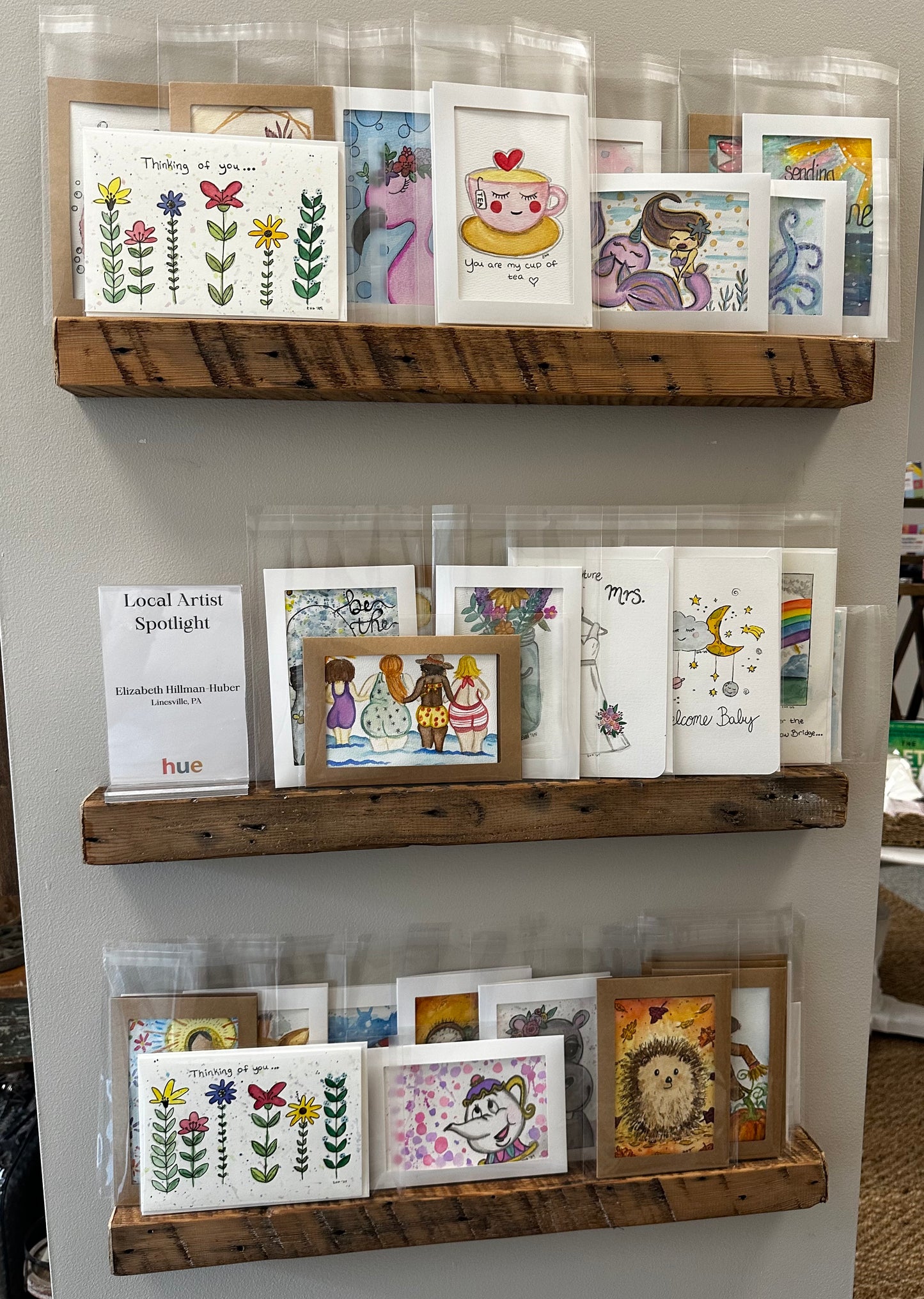 Cards made by local artist