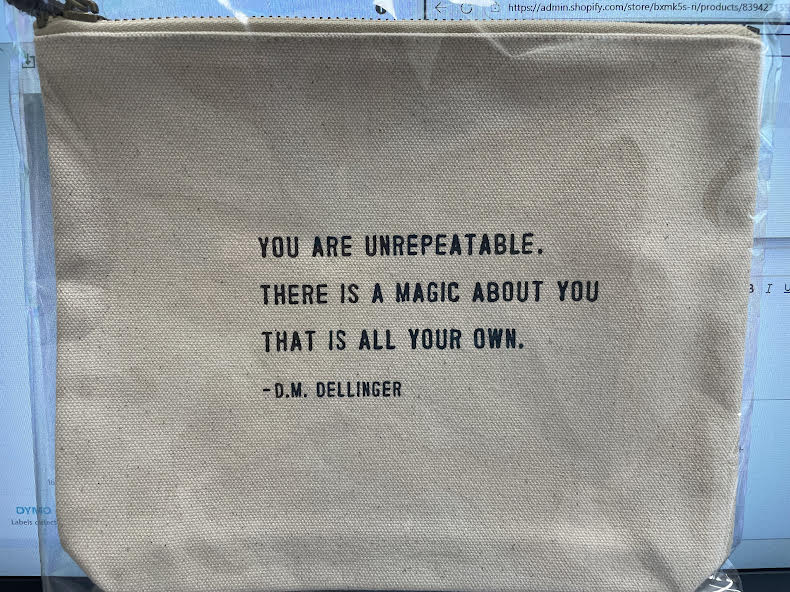 You are Unrepeatable zipper pouch