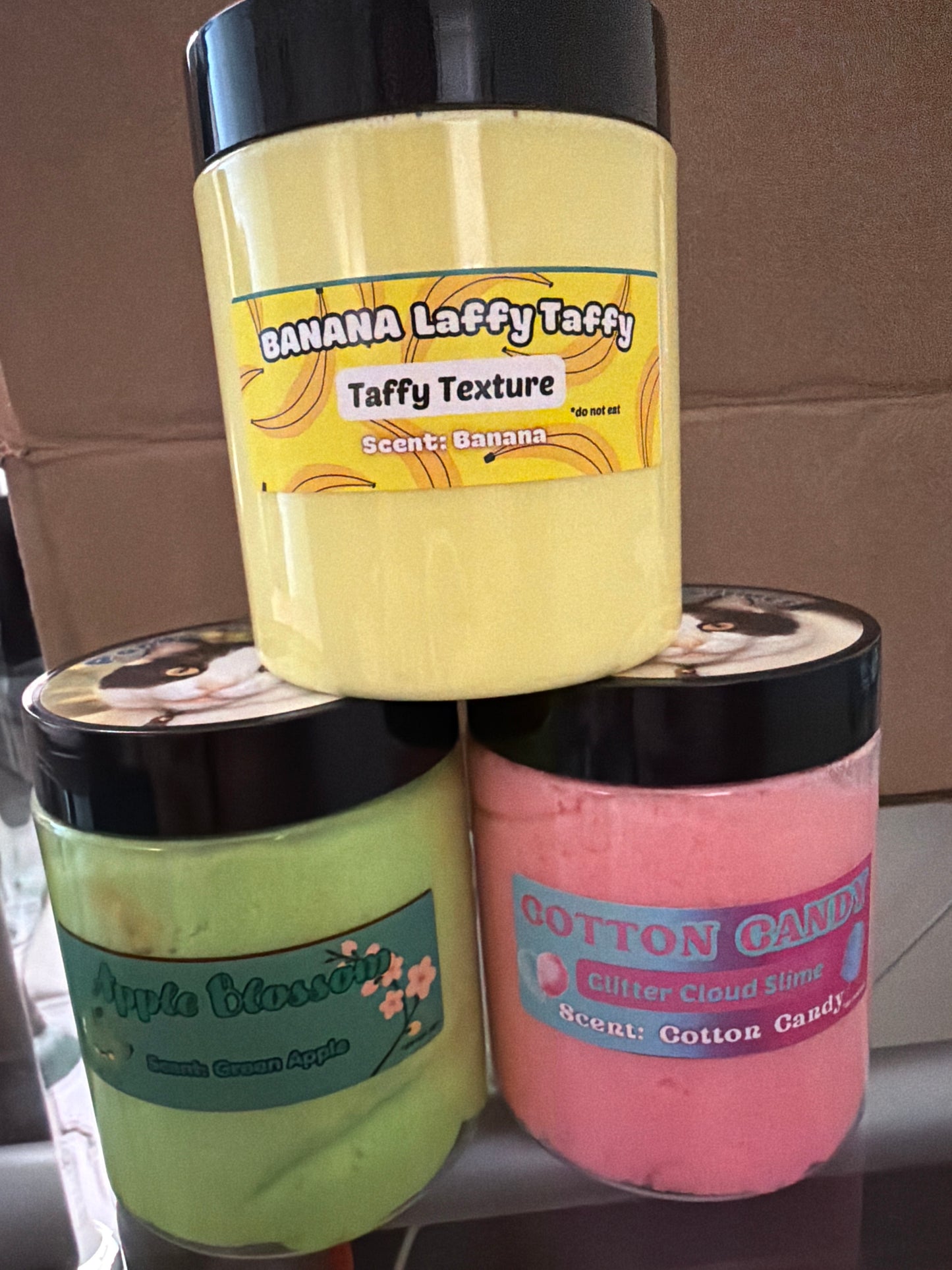 Large panda cat slime various scents