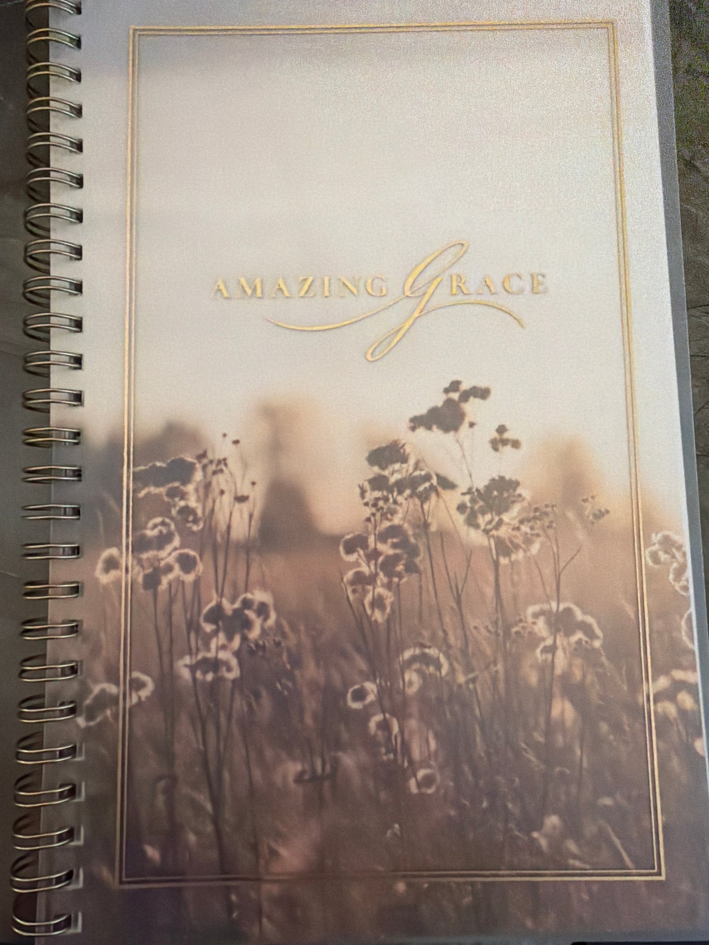 Amazing grace spiral notebook