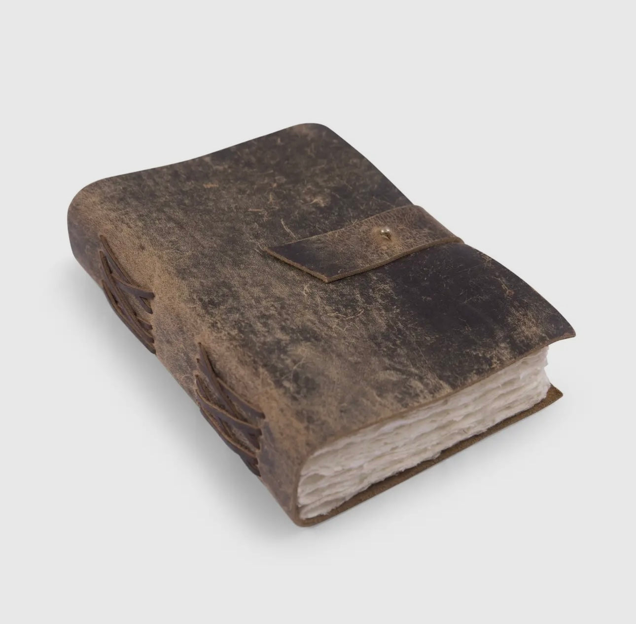 Scratched Brown Leather Journal