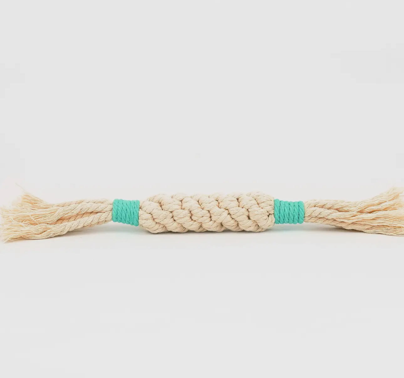 Handmade Sustainable Macrame Candy Dog Rope Toy