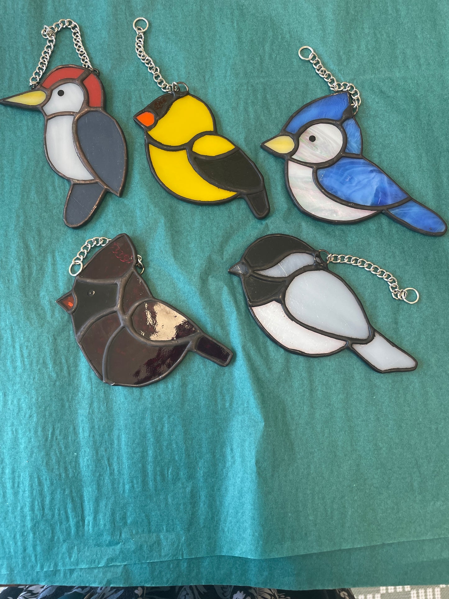 Stained glass birds