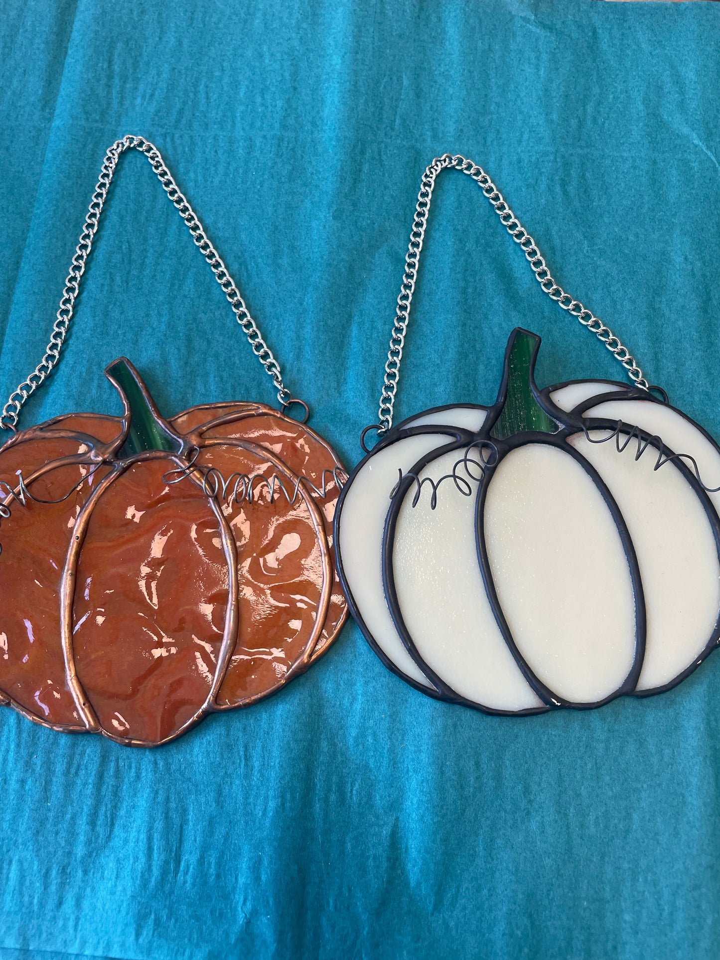 Stained glass pumpkin