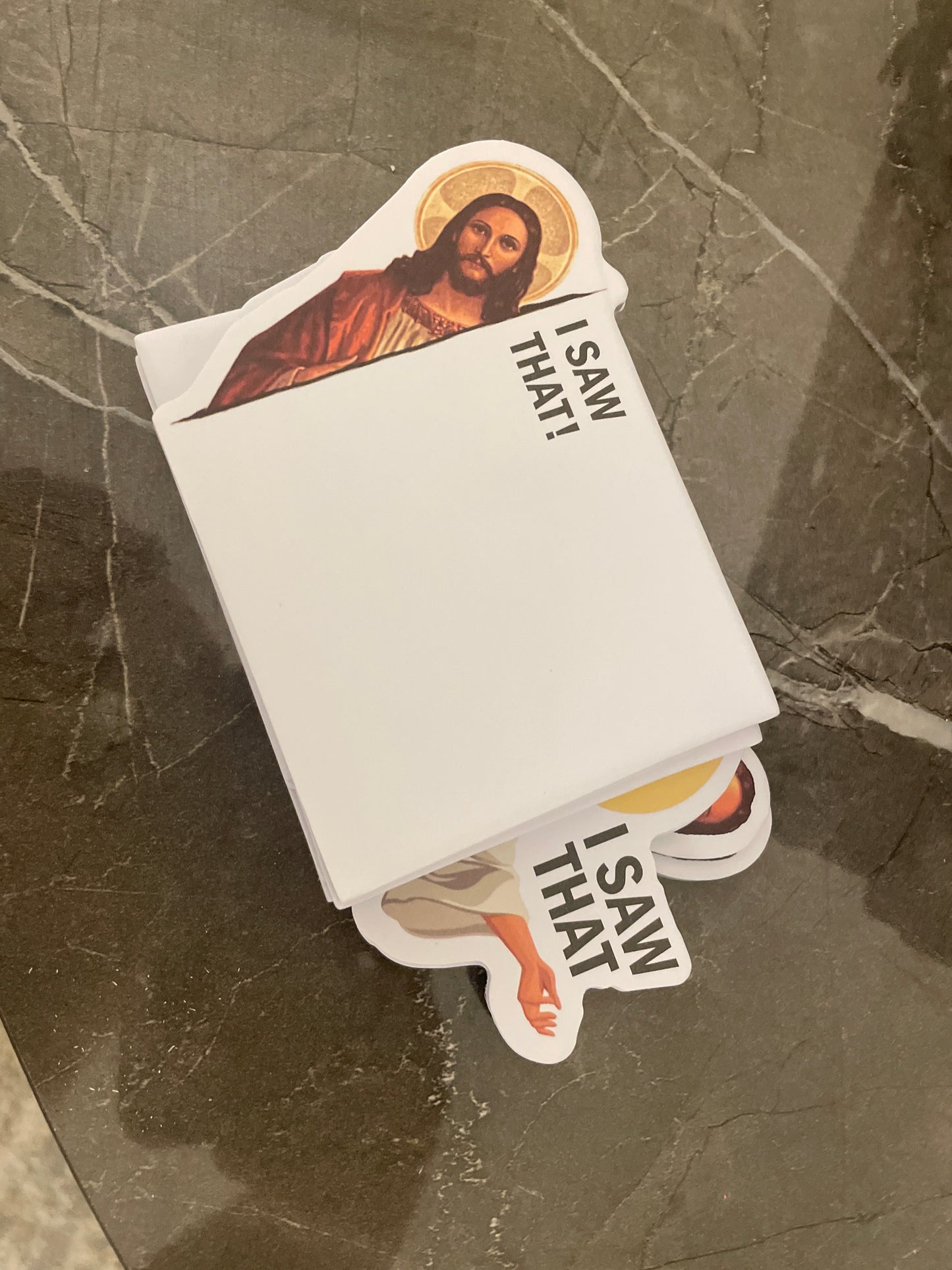 Jesus sticky note pad- I saw that