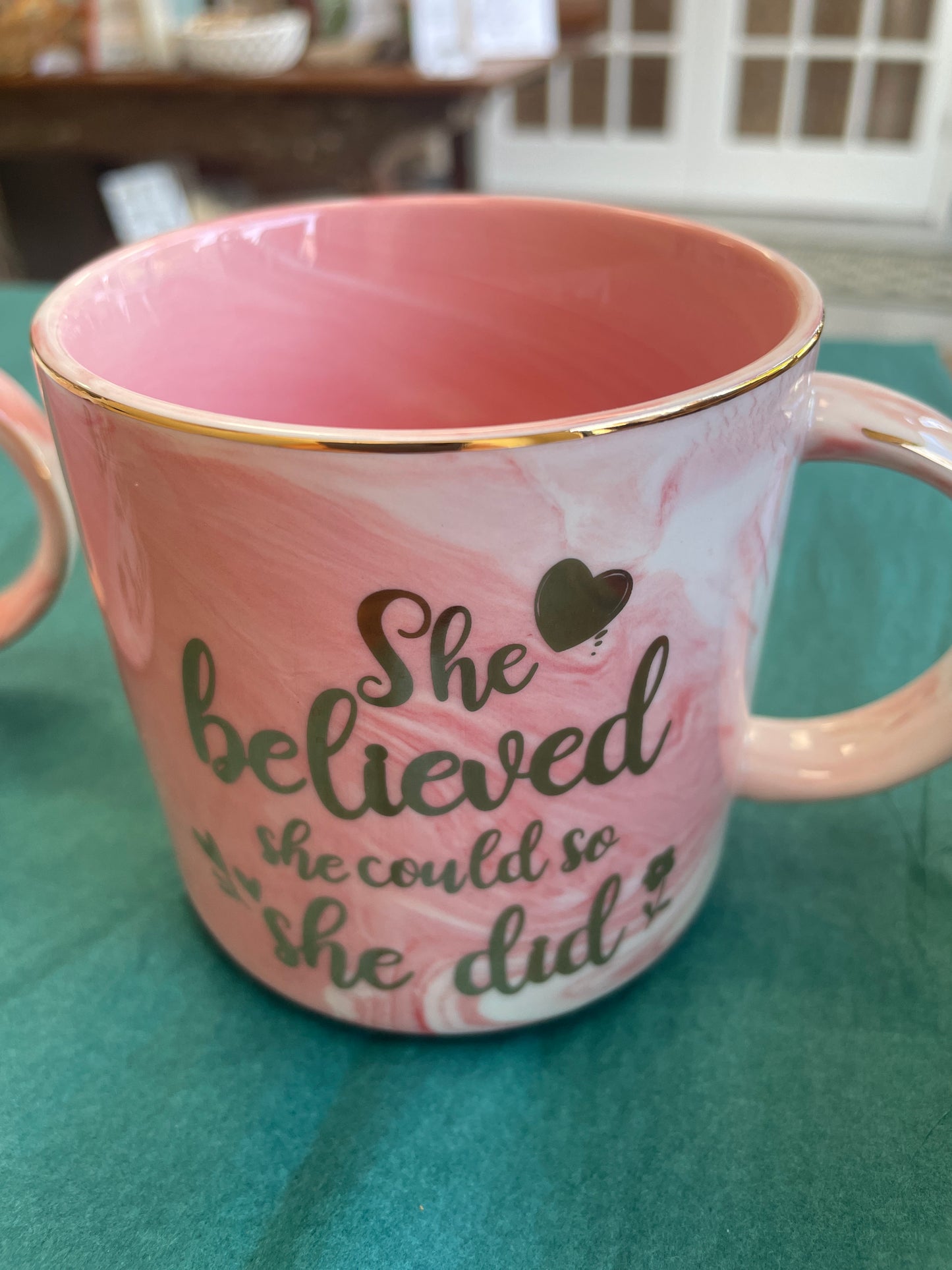 She believed she could so she did mug plus bonus keychain