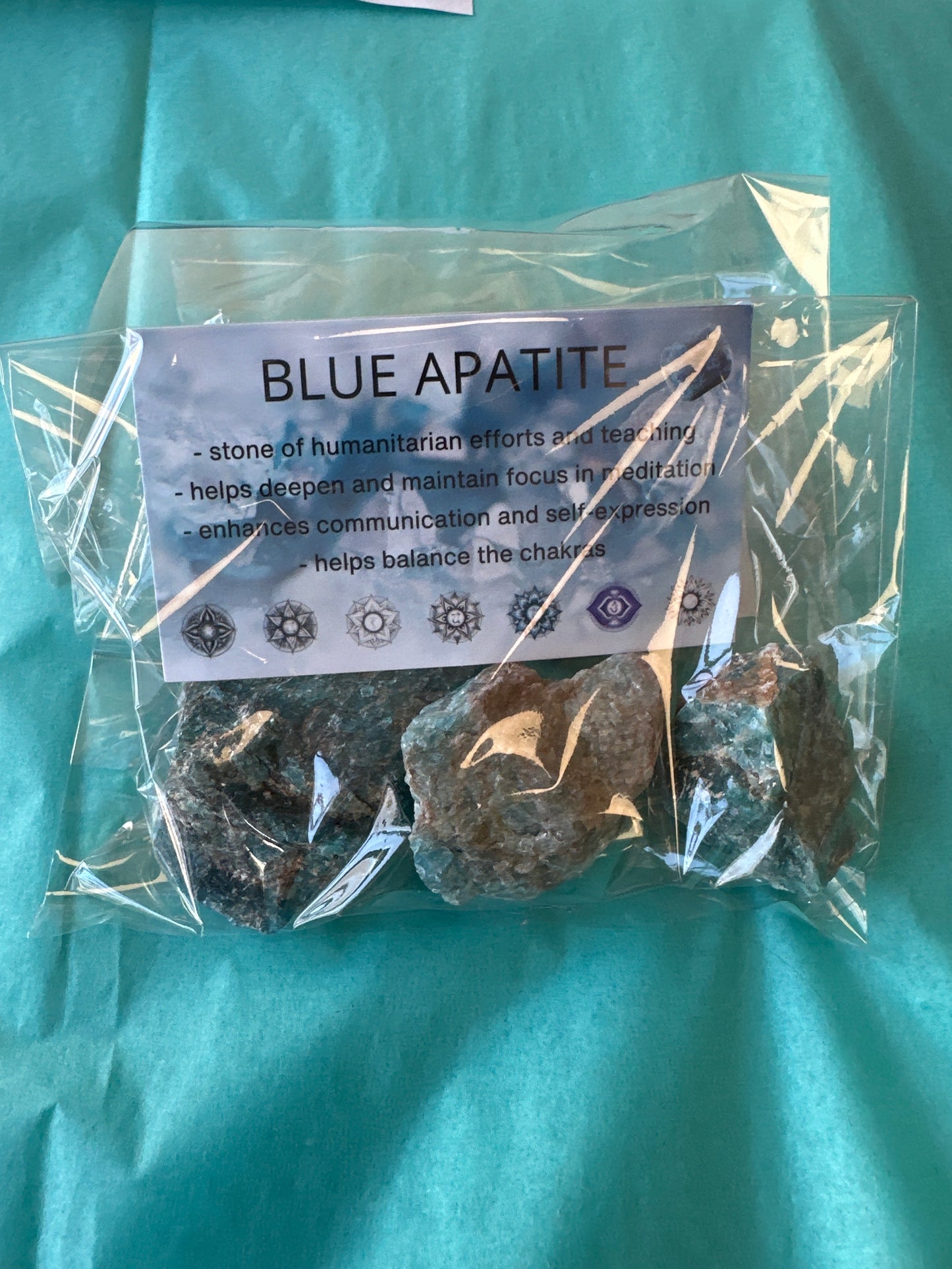 Blue Apatite Crystal