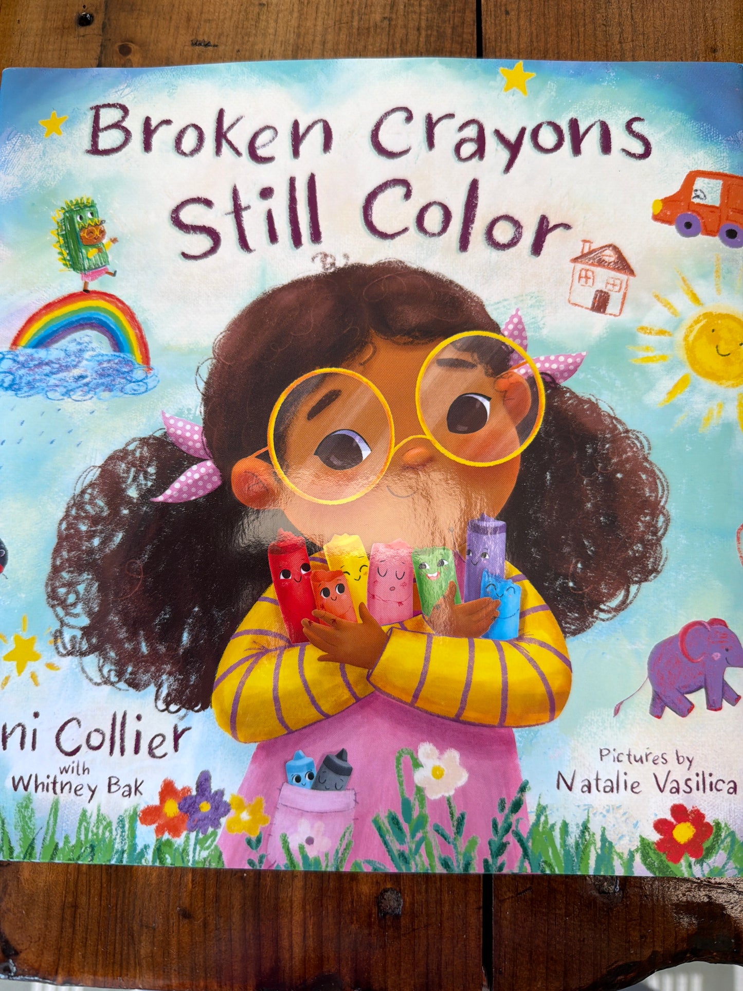 Broken crayons still color book