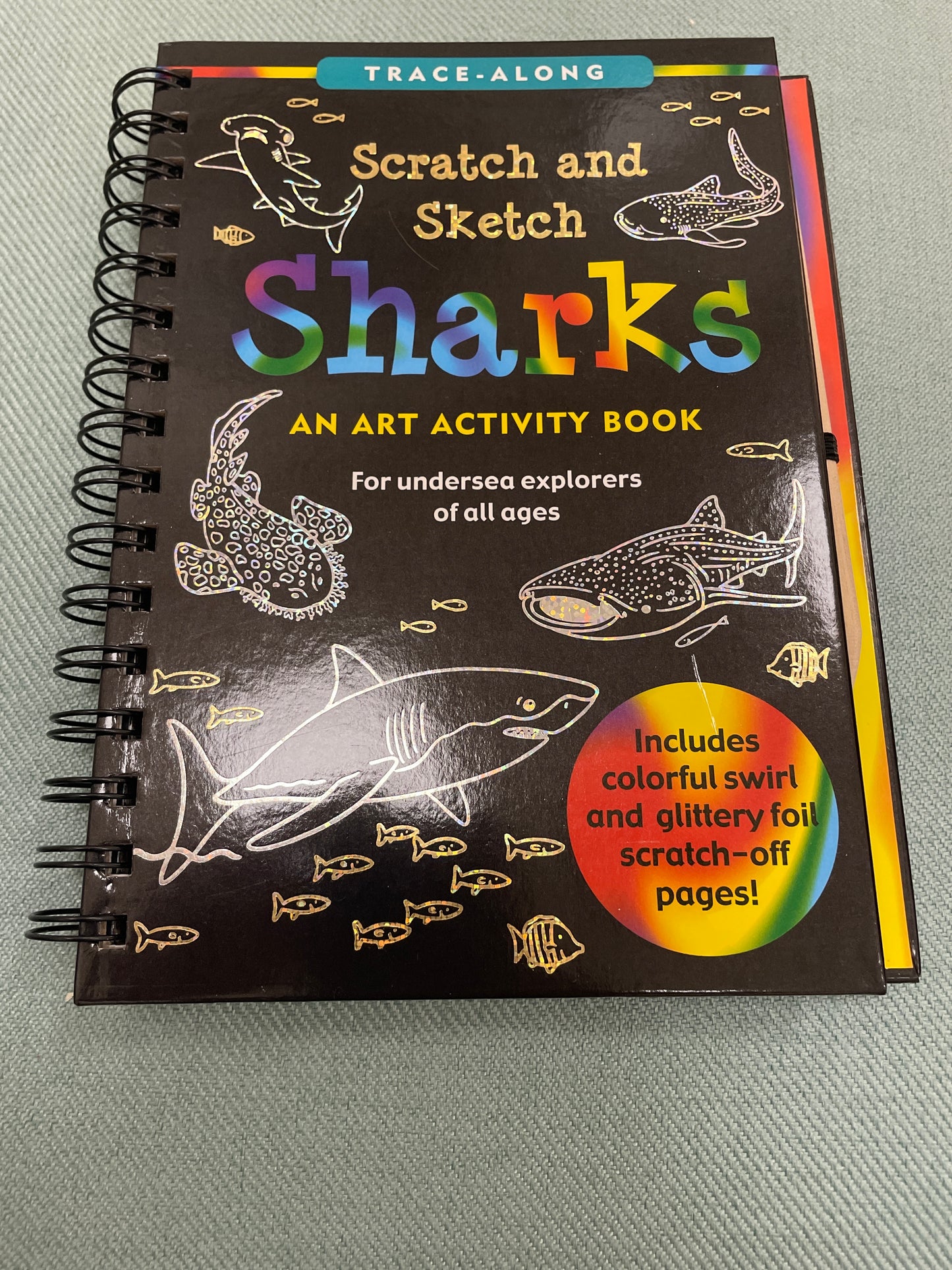Scratch and sketch sharks activity book
