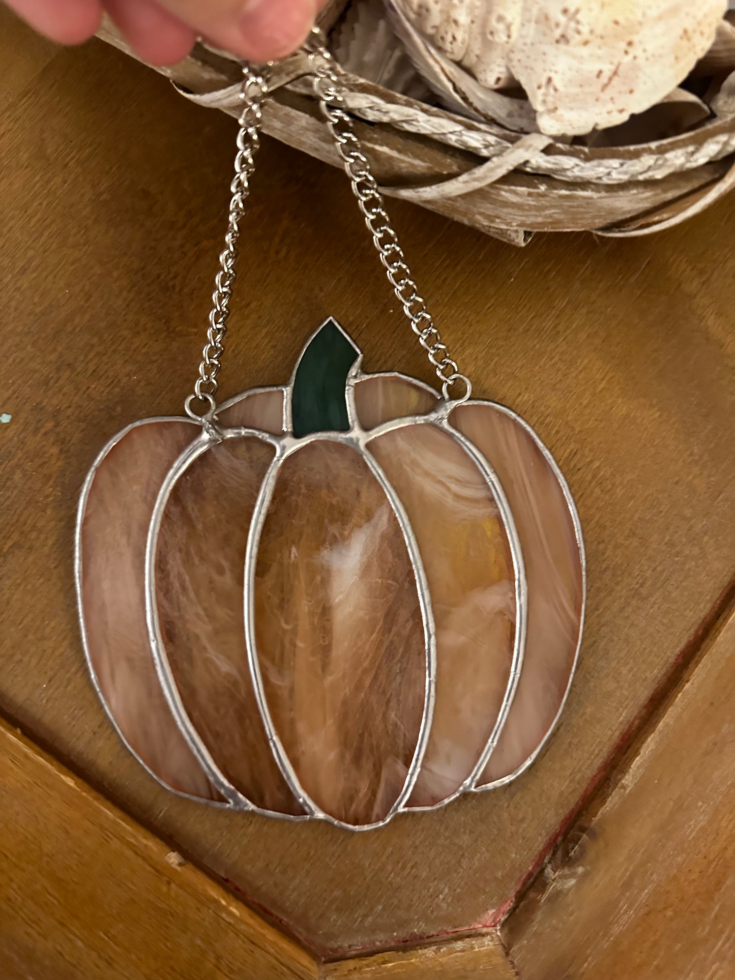 Stained glass pumpkin