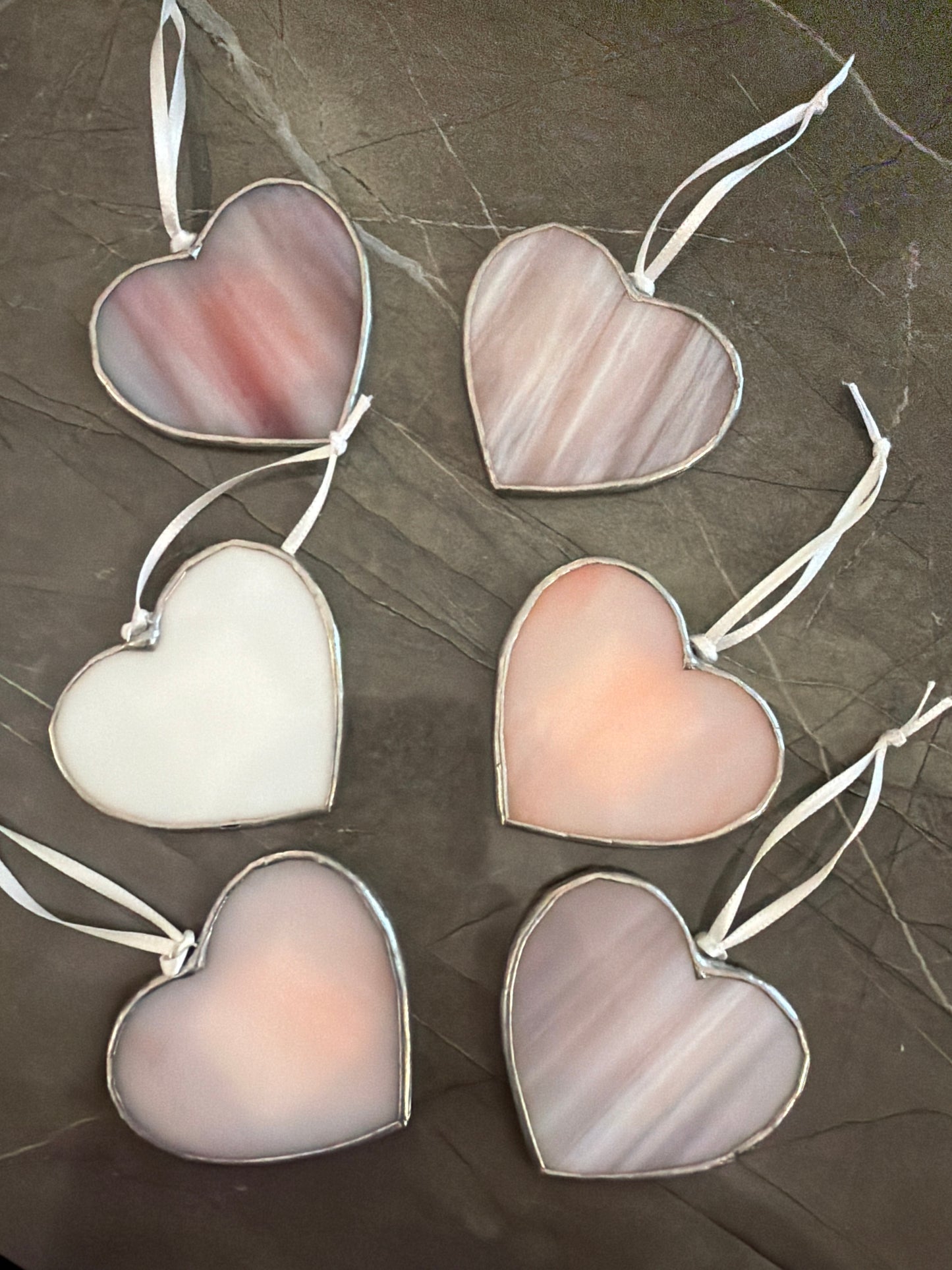 Solid stained glass heart