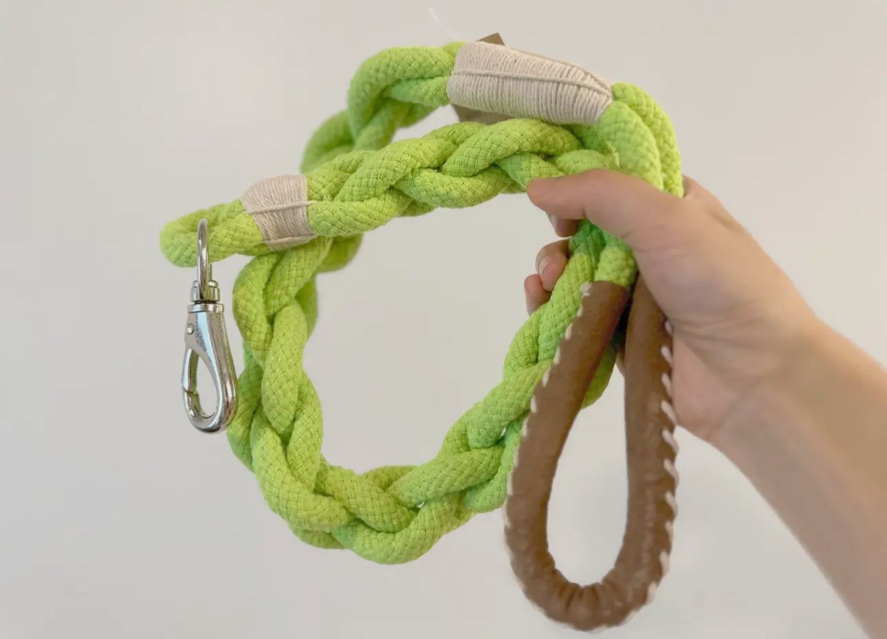 Handmade Sustainable Cotton Rope Dog Leash, Eco-Friendly