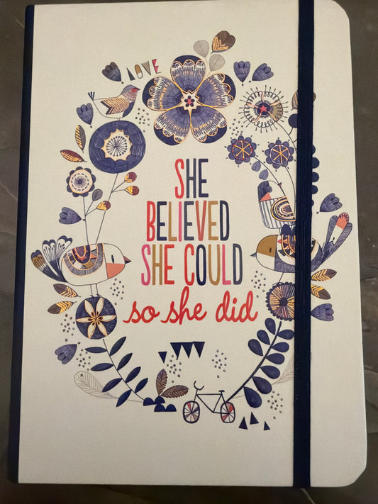 She believed she could so she did notebook