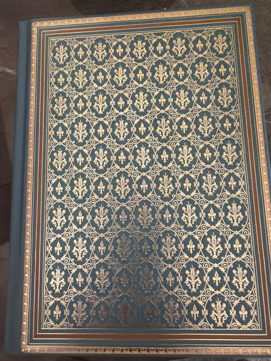 Antique journal green and gold
