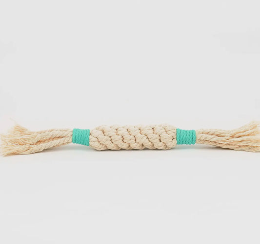 Handmade Sustainable Macrame Candy Dog Rope Toy