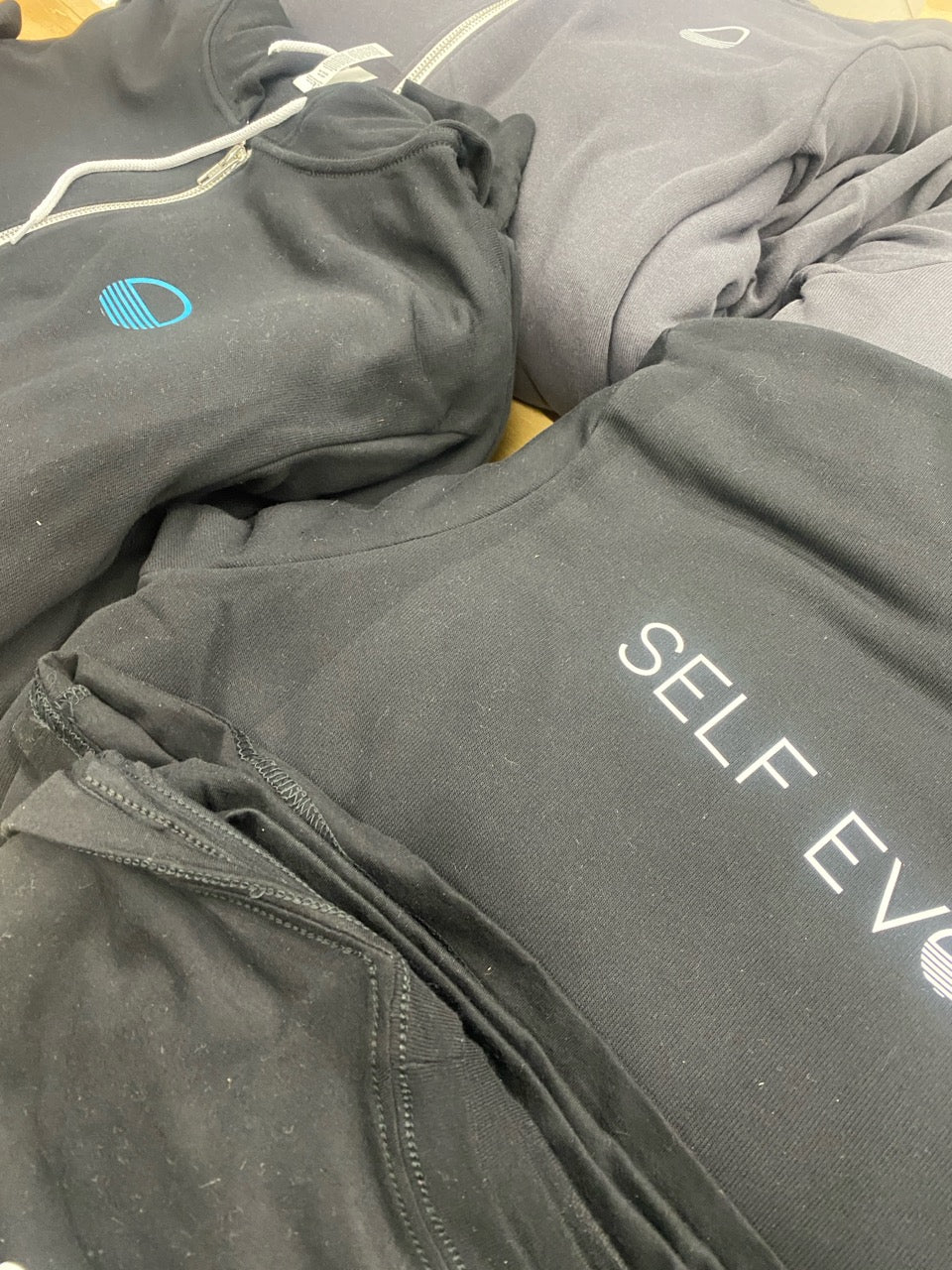 Self Evolver zip hoodie