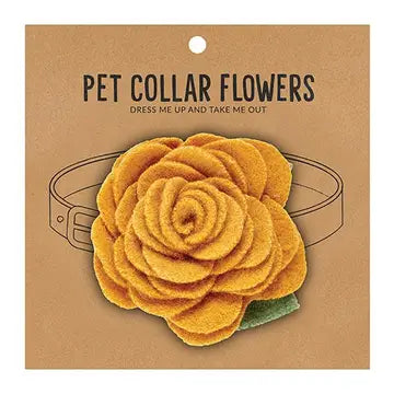 Medium Pet Collar Flower- Marigold