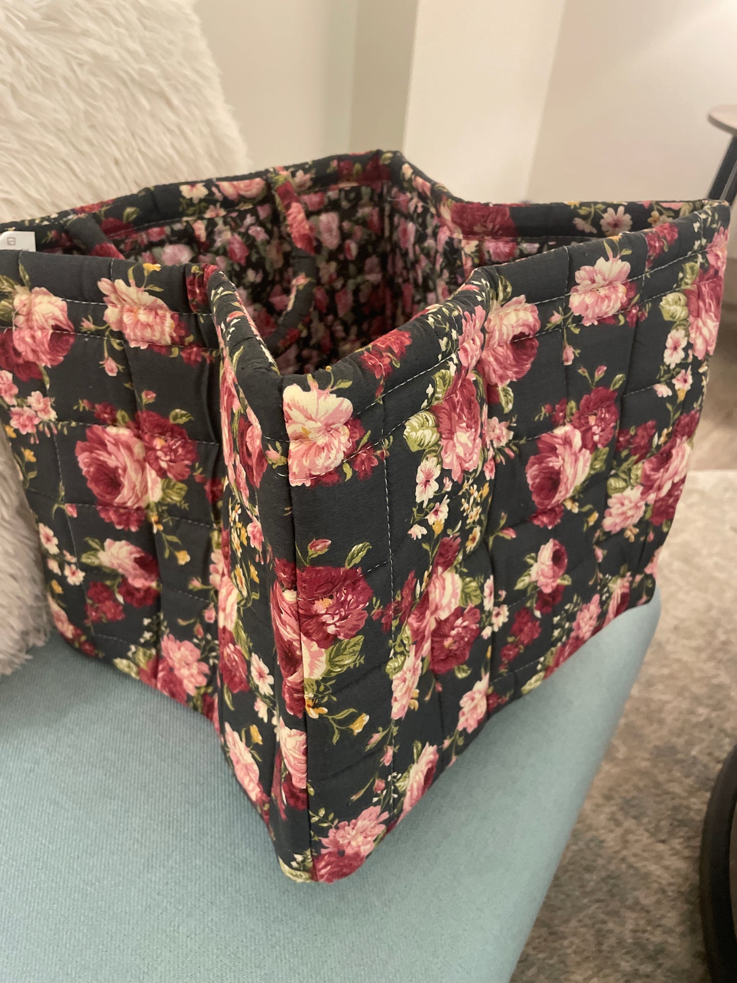 Floral fabric bag