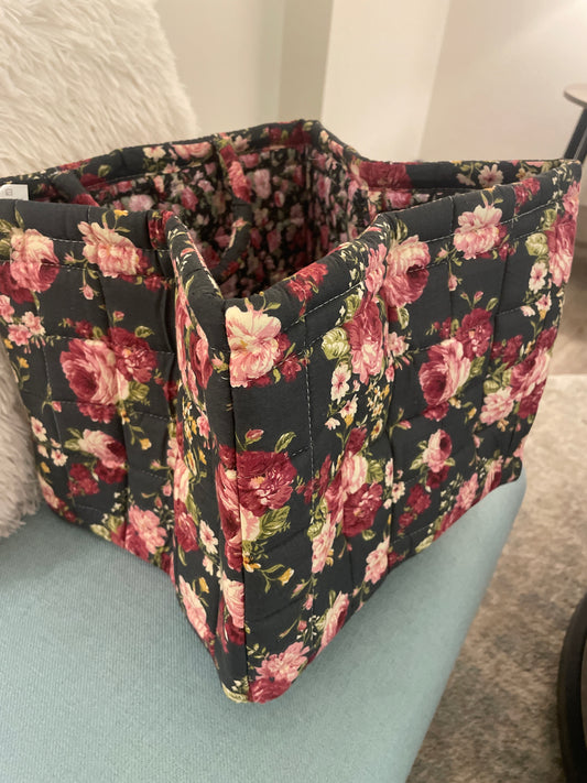 Floral fabric bag