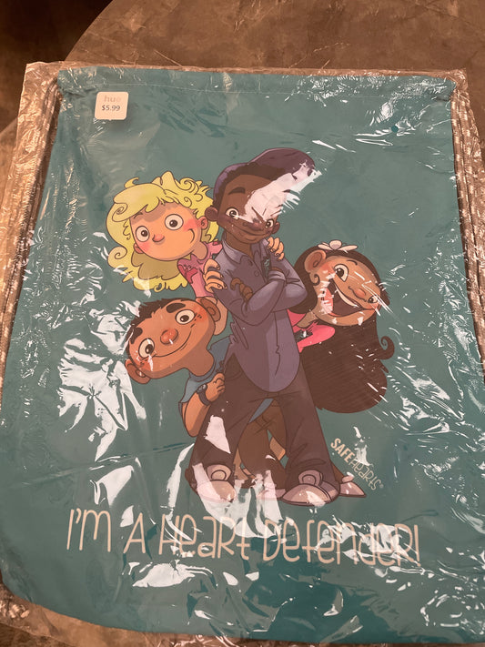 Safe hearts: I’m a heart defender drawstring bag
