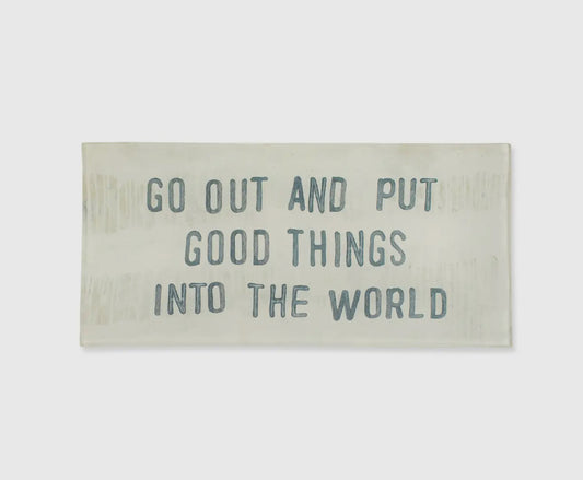Good Things Small Rectangle Decoupage Plate 8.5x4