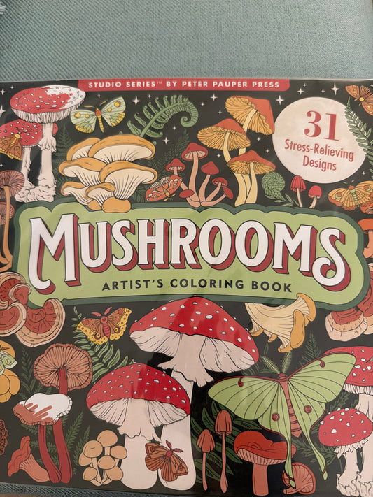 Mushrooms coloring book