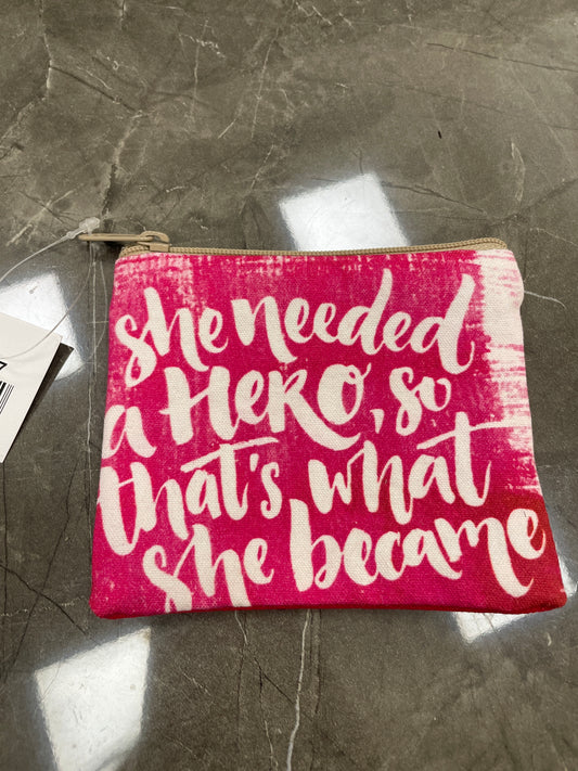 She needed a hero zipper pouch