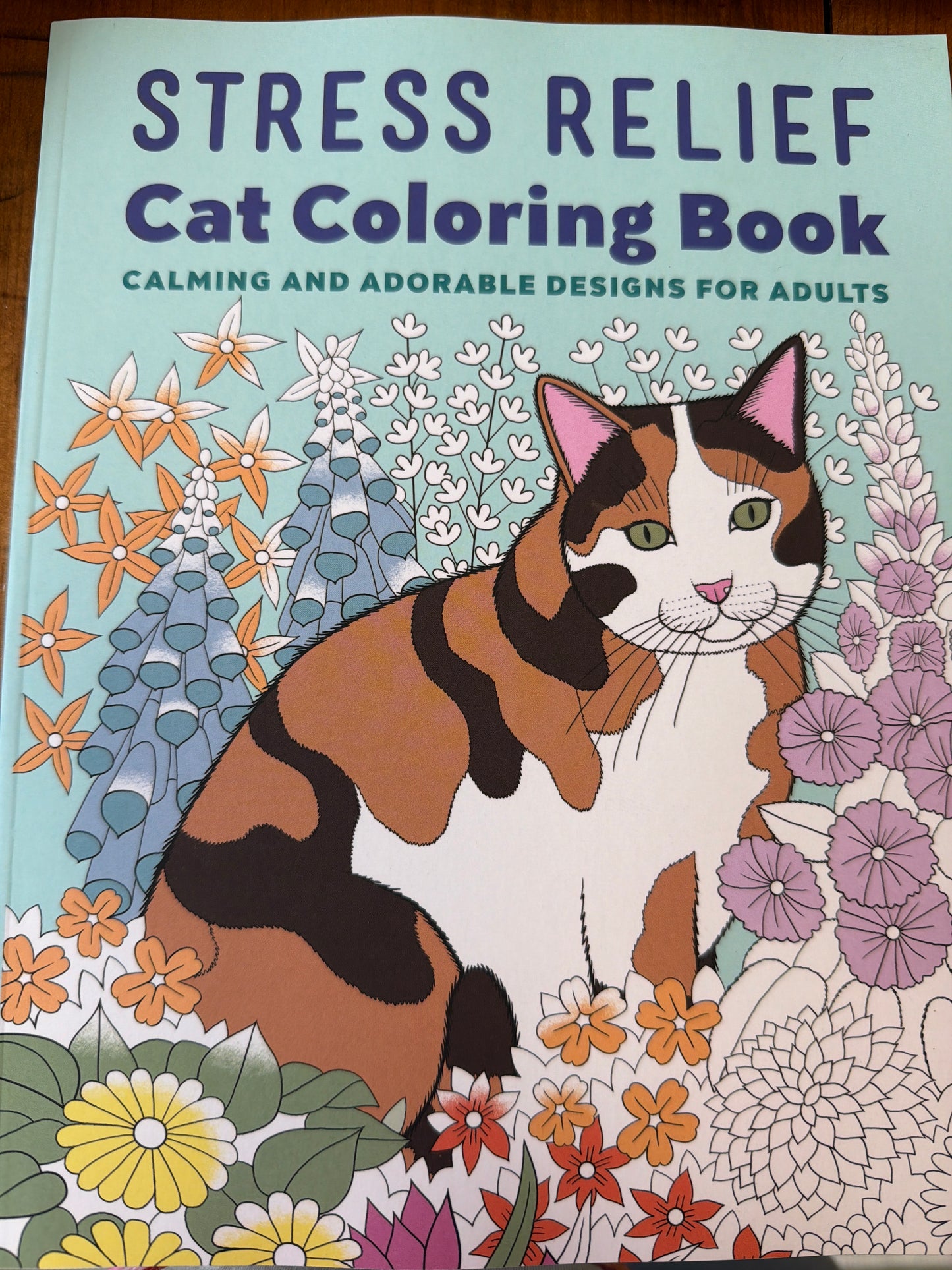 Stress relief cat coloring book