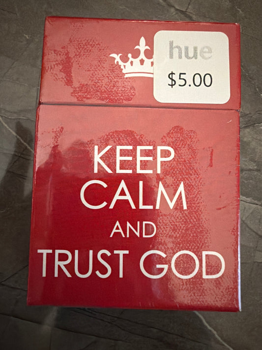 Keep calm and trust god cards