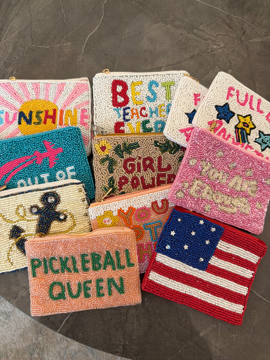 Beaded coin purse