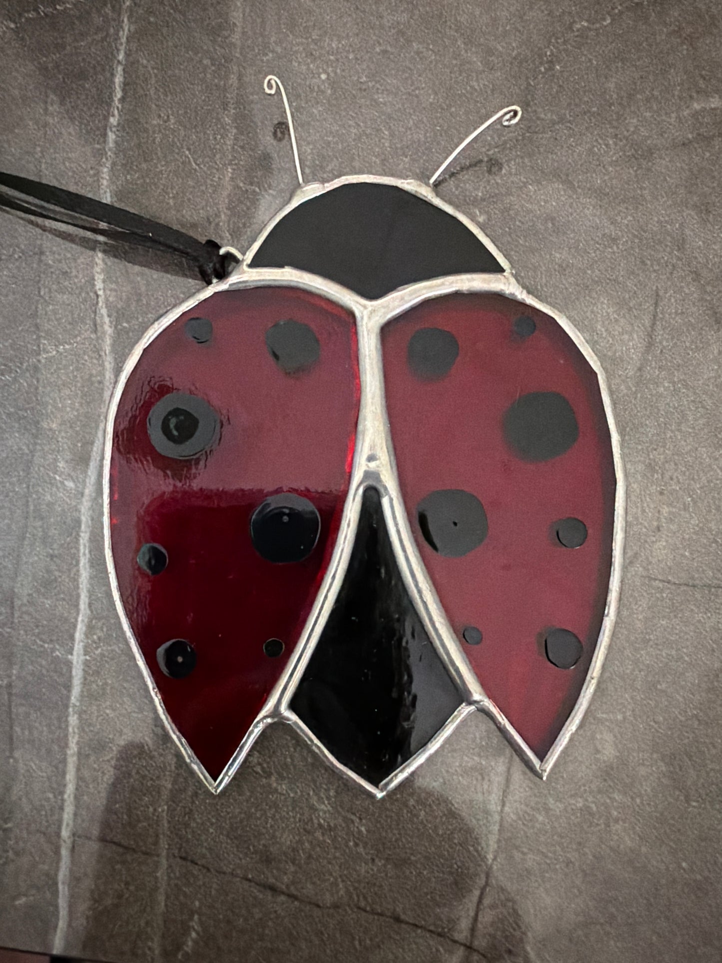 Stained glass ladybug