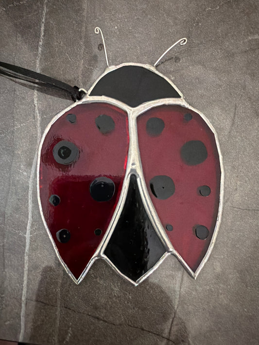 Stained glass ladybug