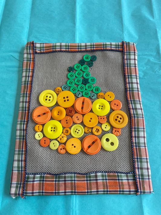 Pumpkin buttons wall decor