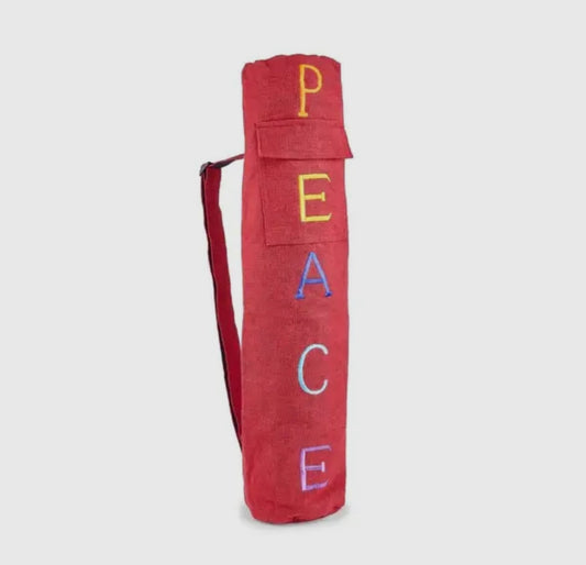 Peace Yoga Bag, Red