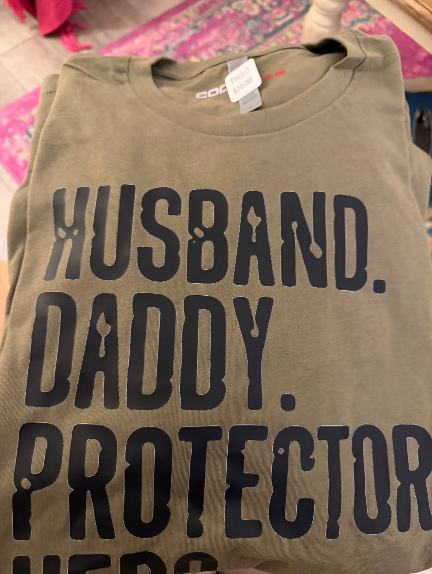 Husband daddy protector hero tshirt