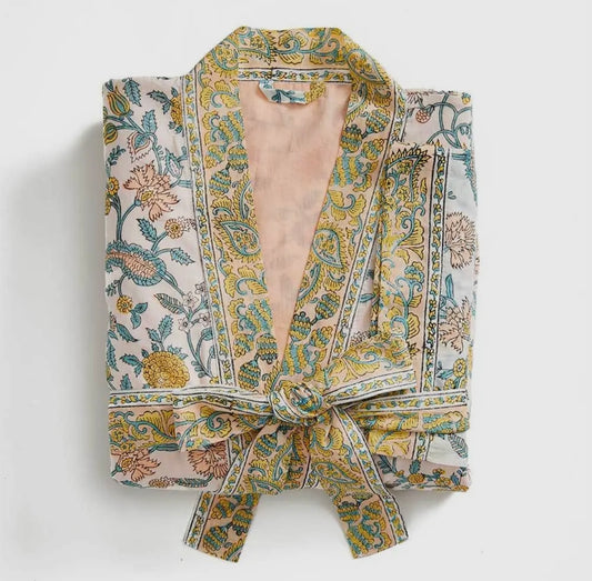 Robe Ahana block print