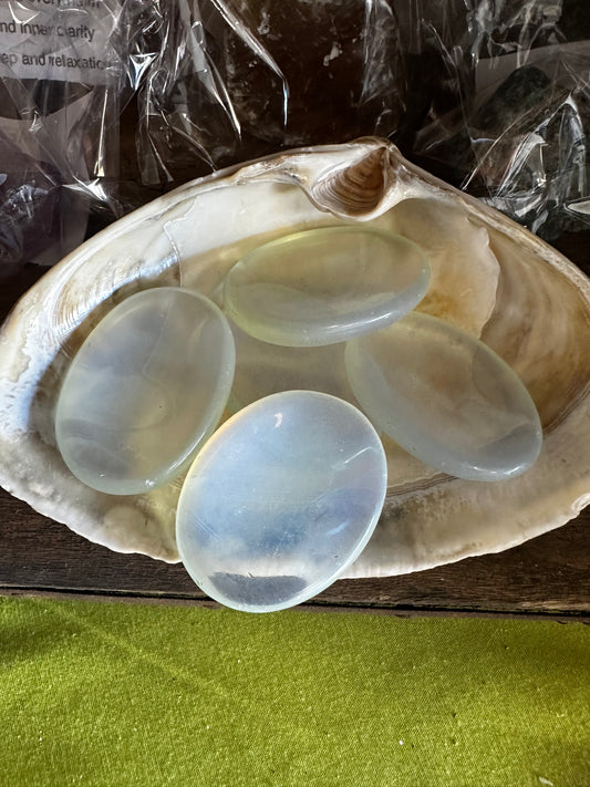 Opalite palm stones