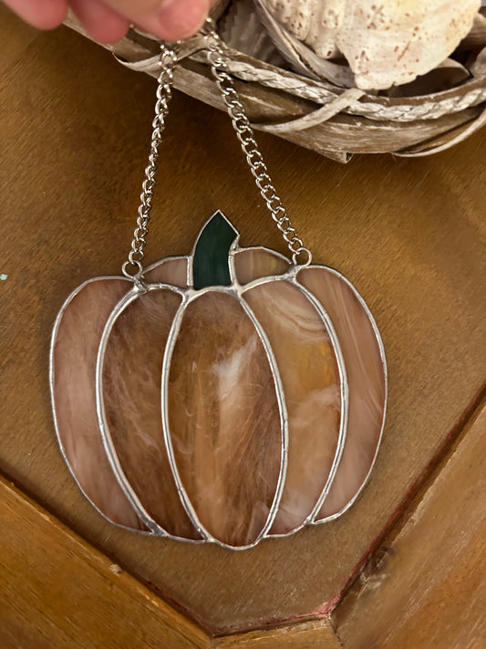 Stained glass pumpkin