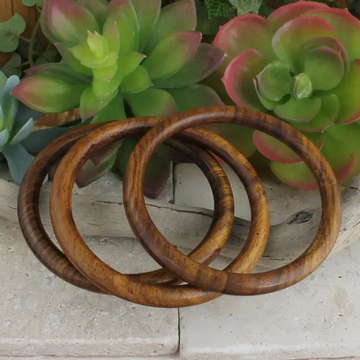 Natural Basics Wood Bangle Bracelet Set
