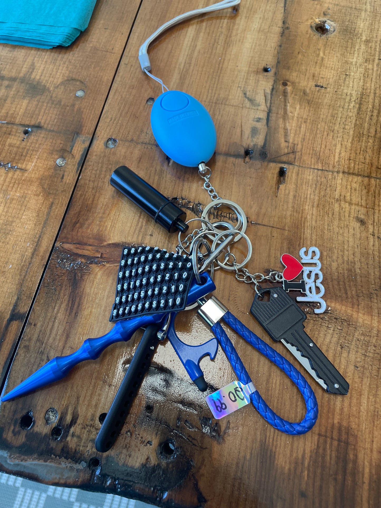 Gender safety kit keychain