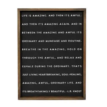 Wood Sign- Life is Amazing Wall decor